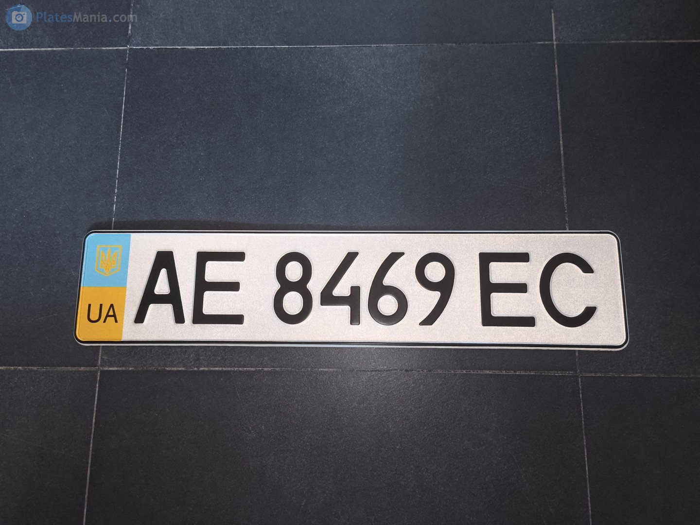 AE 8469 EC, License plate without vehicle 
