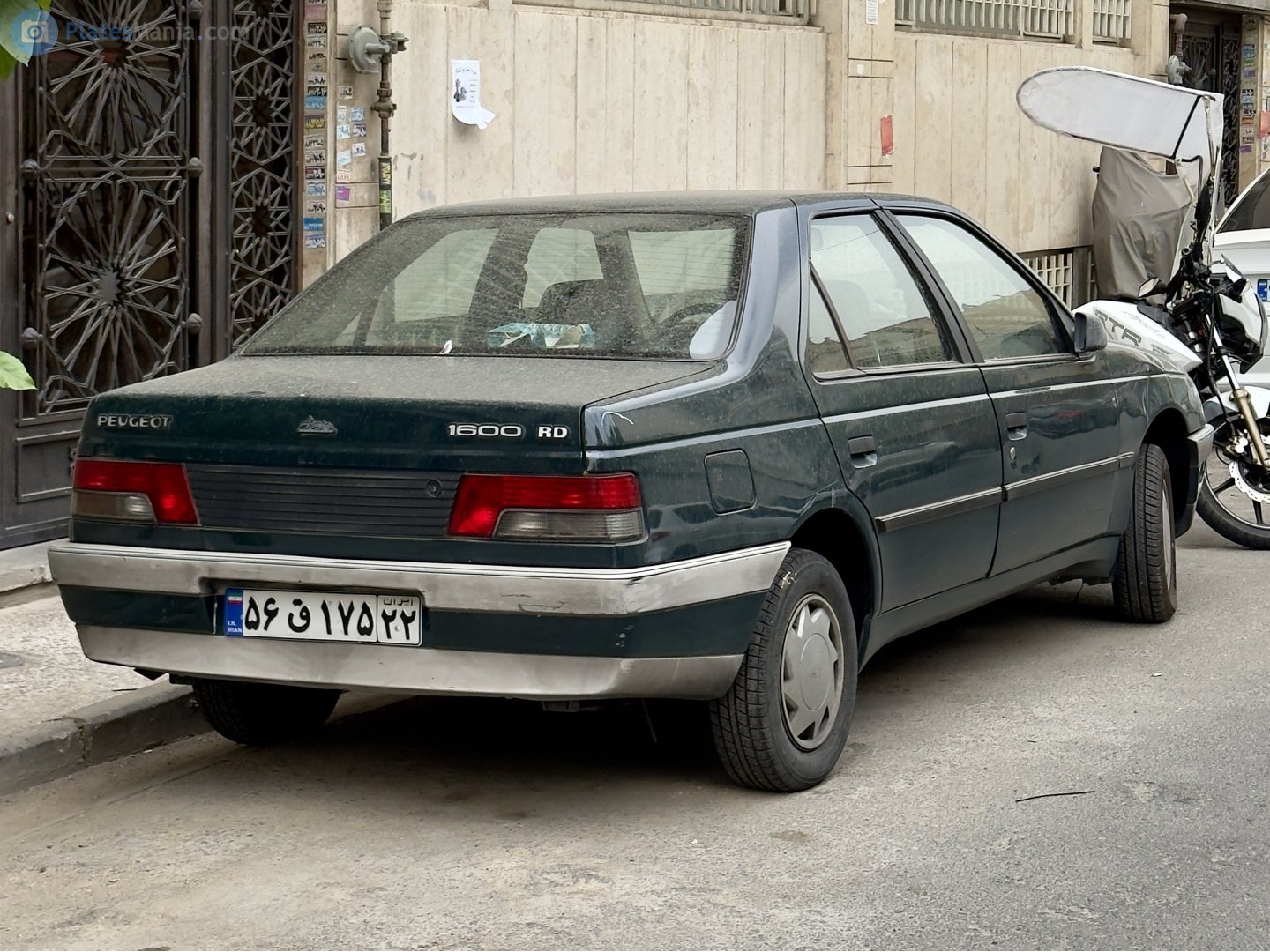 ۵۶ق۱۷۵ ۲۲, Peugeot 405 1st gen Sedan (D6/D7), 1987–1996 (2019– for AZ-market)