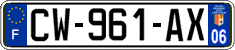 French license plate, SIV (ordinary)