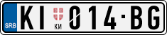 License plate of Serbia, Cars