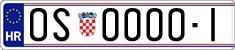 License plate of Croatia, Regular plates