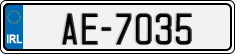 License plate of Ireland, Trailers