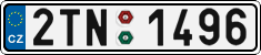 License plate of the Czech Republic, Cars (2001)