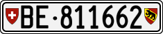 License plate of Switzerland, Cars