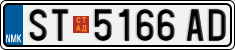 License plate of North Macedonia, Regular plates (2012)
