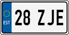 License plate of Estonia, Regular car plates (US-size)