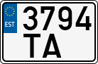 License plate of Estonia, Special vehicles