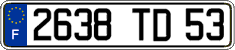 French license plate, FNI