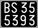 License plate of Italy, Cars (1927 year series)