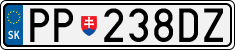 License plate of Slovakia, Cars