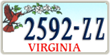 Virginia, Specialty plates (1234-AB)