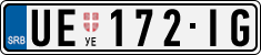License plate of Serbia, Cars