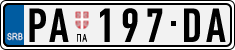 License plate of Serbia, Cars