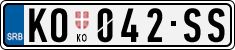 License plate of Serbia, Cars