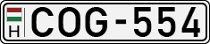 license plates of Hungary, Cars (1990)