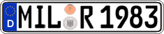 German license plate, Regular plates
