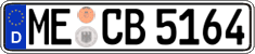 German license plate, Regular plates