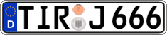 German license plate, Regular plates