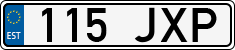 License plate of Estonia, Regular car plates