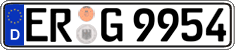 German license plate, Regular plates