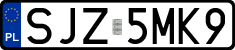 License plates of Poland, Regular car plates