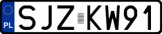 License plates of Poland, Regular car plates