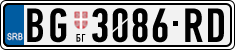 License plate of Serbia, Cars