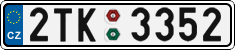 License plate of the Czech Republic, Cars (2001)