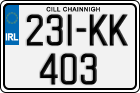 License plate of Ireland, Regular plates