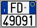 License plate of Italy, Motorcycles (1994 year series)