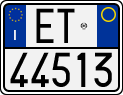 License plate of Italy, Motorcycles (1994 year series)