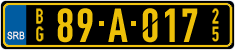 License plate of Serbia, Diplomatic