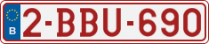 License plate of Belgium, Regular plates (2010)