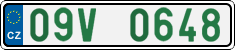 License plate of the Czech Republic, Oldtimers (2001)