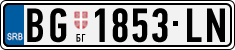 License plate of Serbia, Cars