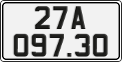 License plate of Vietnam, Cars