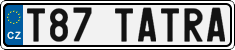 License plate of the Czech Republic, Vanity Plates