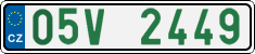 License plate of the Czech Republic, Oldtimers (2001)