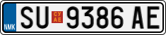 License plate of North Macedonia, Regular plates (2012)
