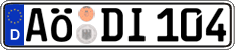 German license plate, Regular plates