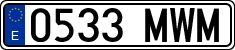License plates of Spain, Ordinary (2000)