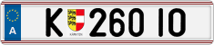 License plate of Austria, Regular plates