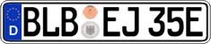 German license plate, Electric vehicles