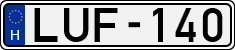 license plates of Hungary, Cars (1990)
