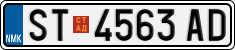 License plate of North Macedonia, Regular plates (2012)