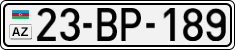License plate of Azerbaijan, Cars