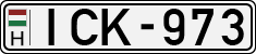 license plates of Hungary, Cars (1990)