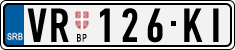 License plate of Serbia, Cars