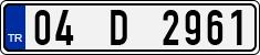 License plate of Turkey, Regular plates
