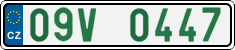 License plate of the Czech Republic, Oldtimers (2001)